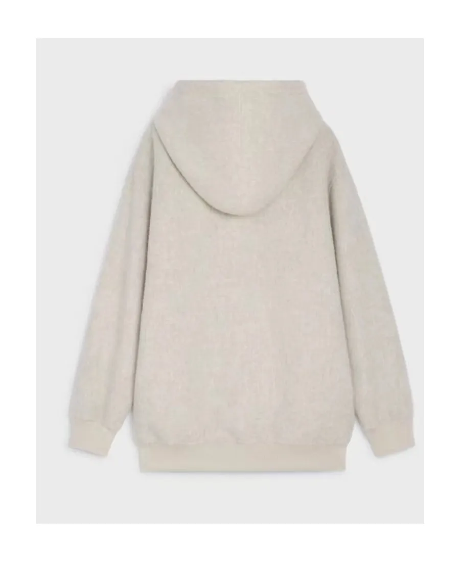 Long Hoodie In Brushed Llama