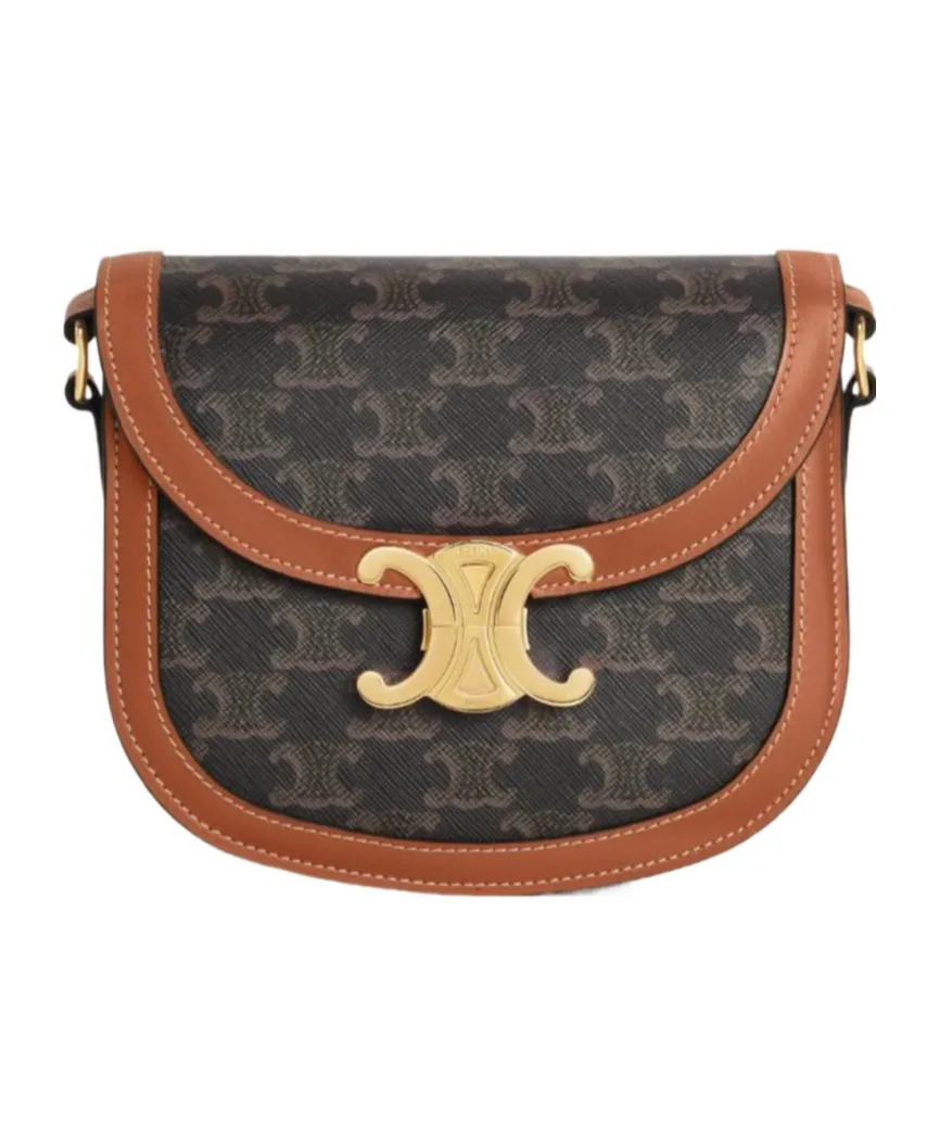 Teen Besace Triomphe In Triomphe Canvas And Calfskin