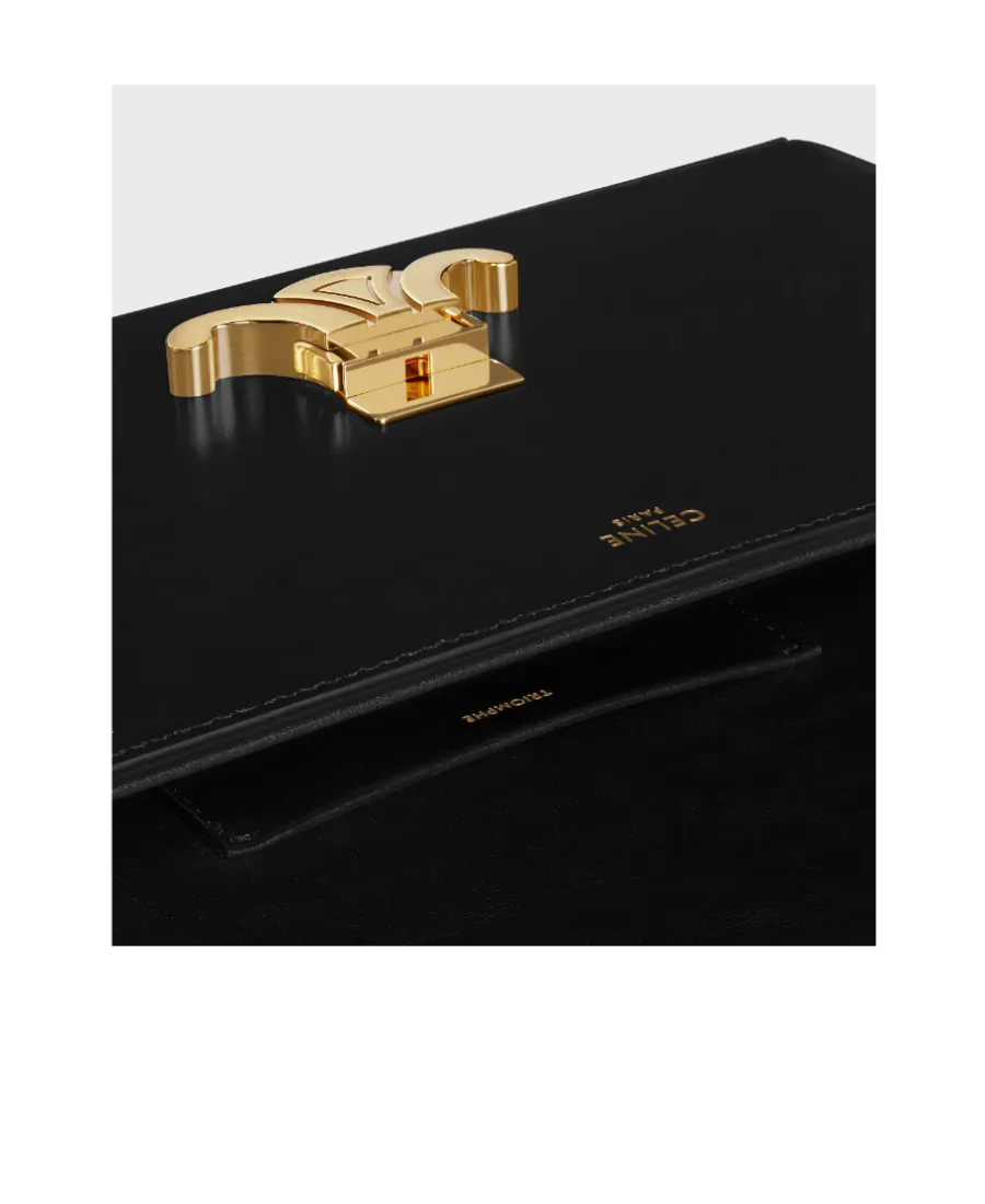 Chain Box Triomphe Bag In Shiny Calfskin
