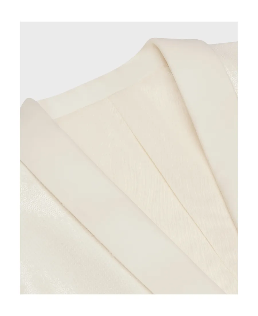 Jude Jacket In Sand Micro-Sequins