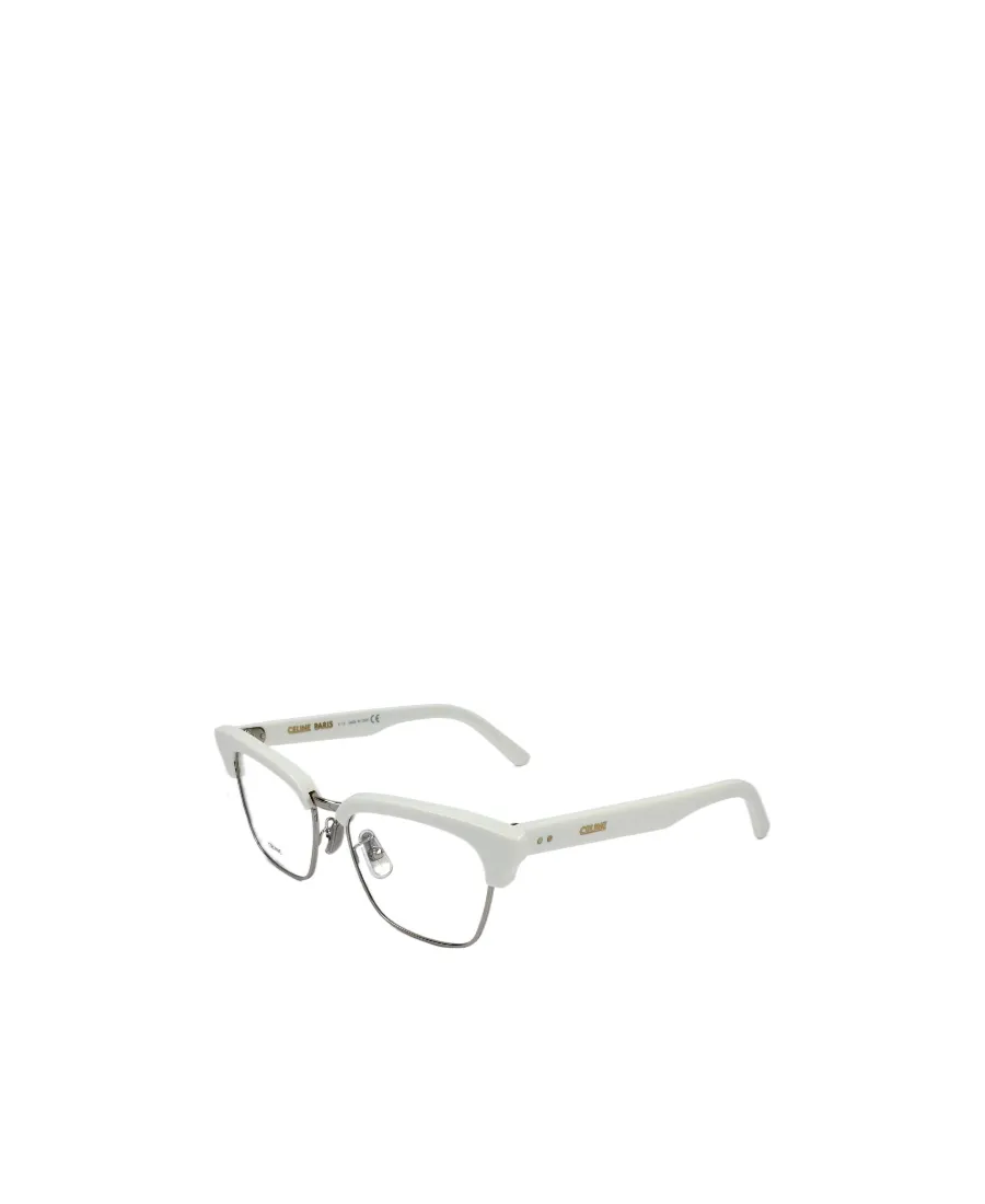 Logo Cat Eye Frame Flat Lens
