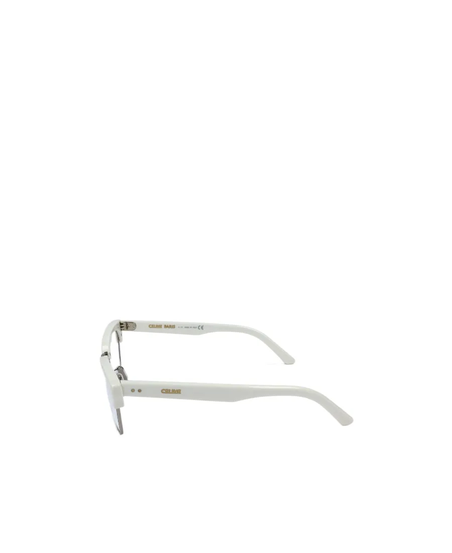 Logo Cat Eye Frame Flat Lens