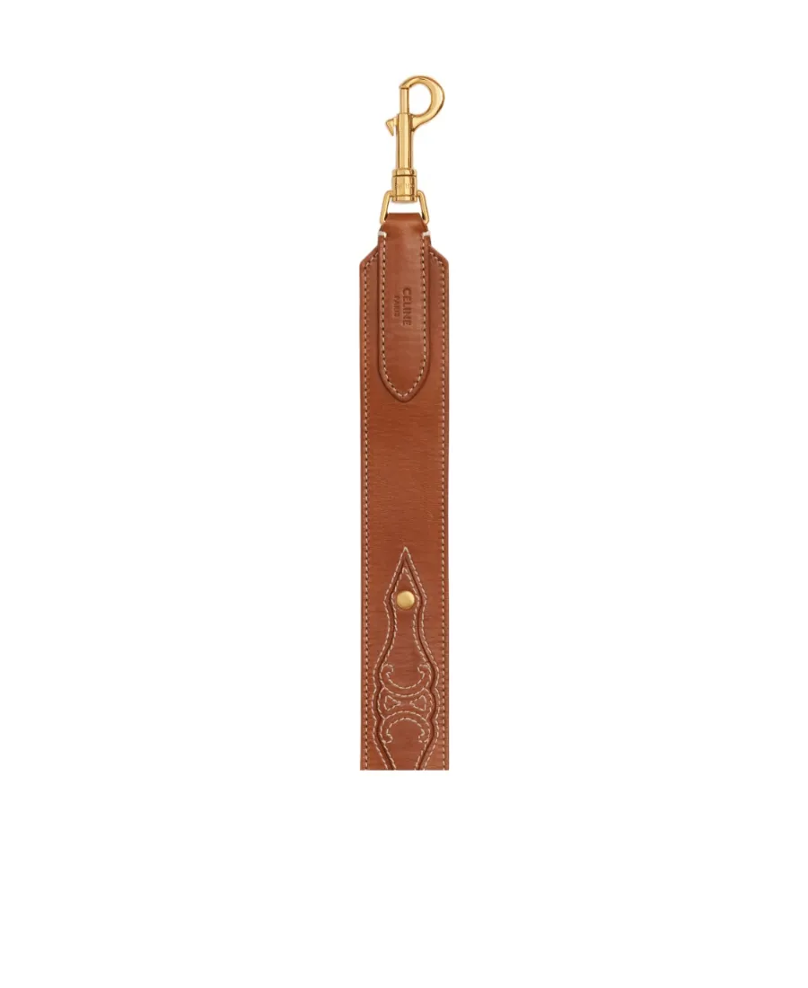 Thin Strap In Embroidered Calfskin