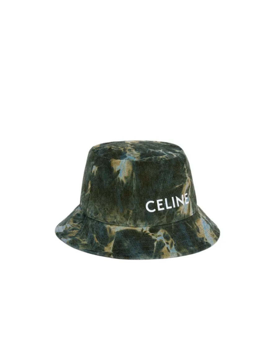 Tie-Dye Celine Bucket Hat In Corduroy