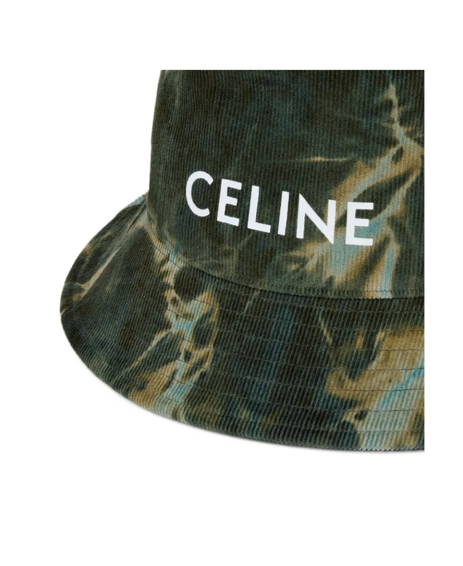 Tie-Dye Celine Bucket Hat In Corduroy