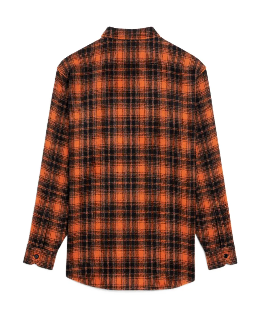Loose Shirt In Checked Wool