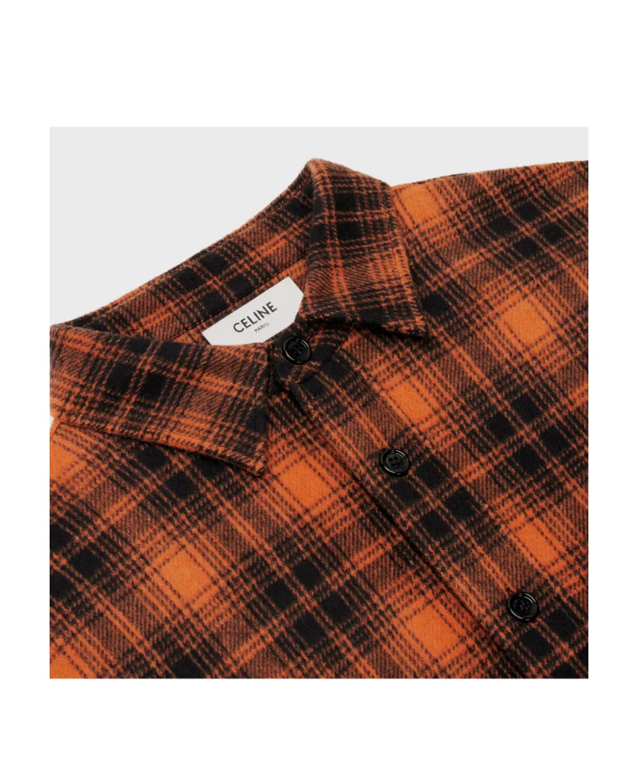 Loose Shirt In Checked Wool