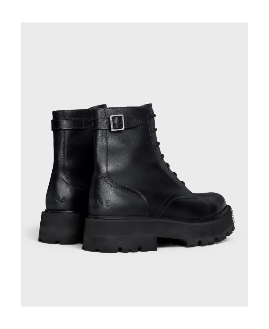 Bulky Lace-Up Boot With Studded Outsole