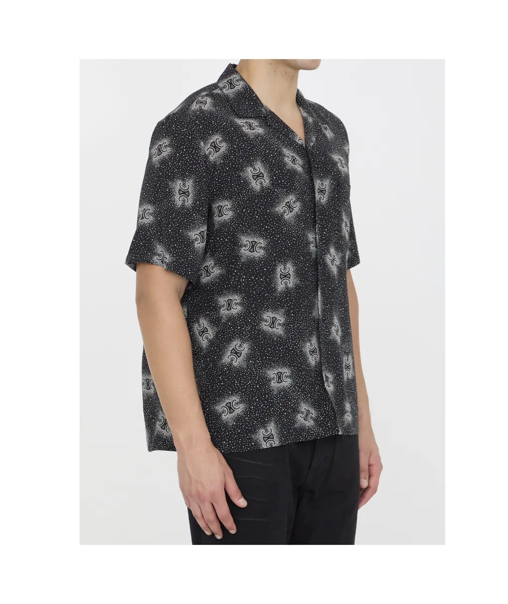 Hawaiian Shirt In Printed Crepe De Chine