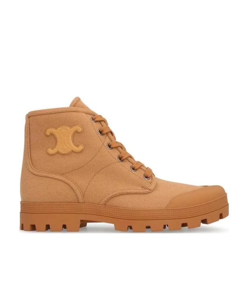 Patapans Lace Up Boot In Canvas