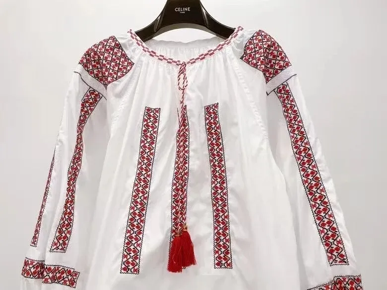 Embroidered Folk Blouse