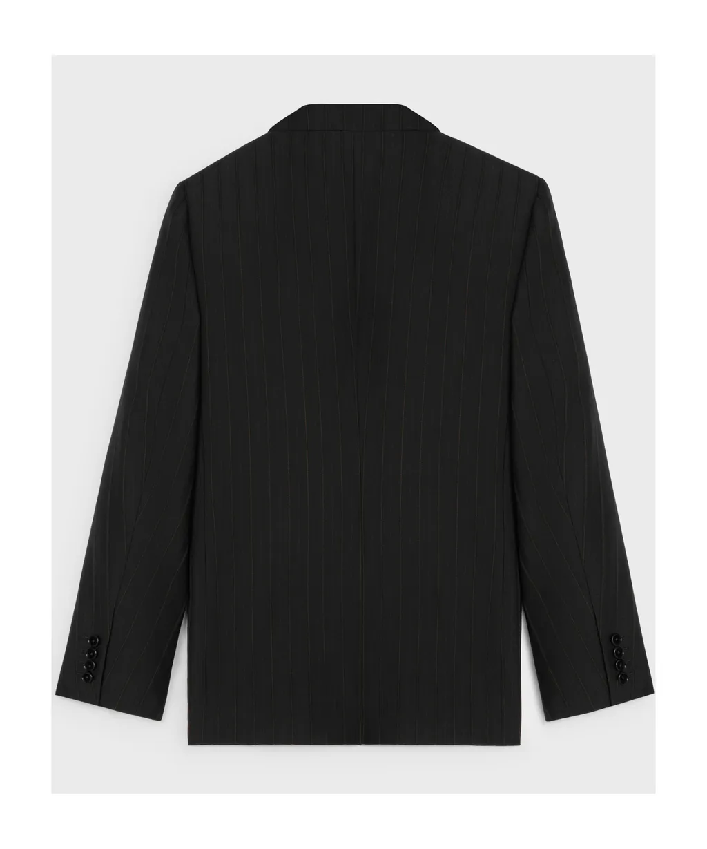 Carnaby Jacket In Striped Wool Gabardine