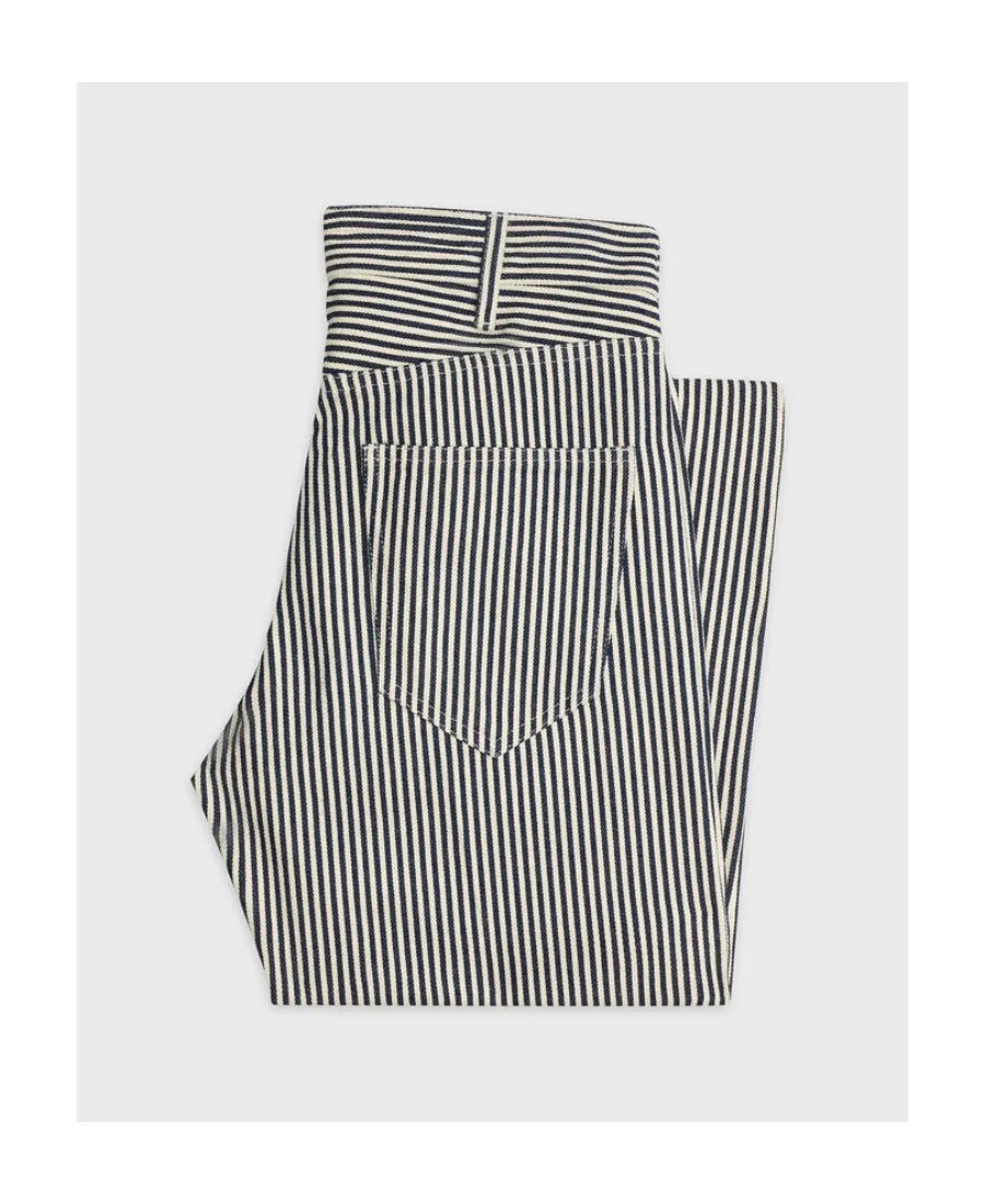Cotton Striped Jeans