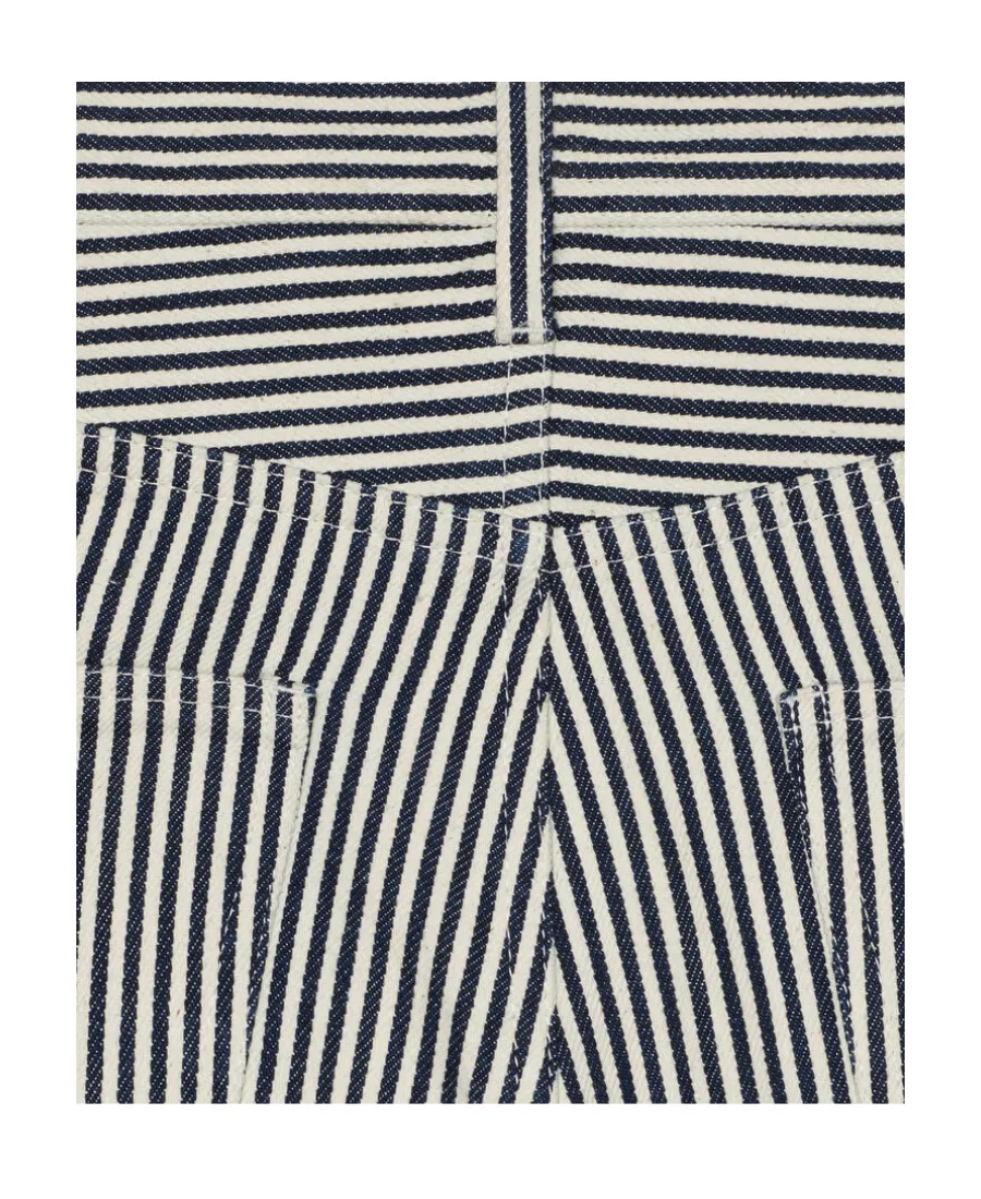 Cotton Striped Jeans