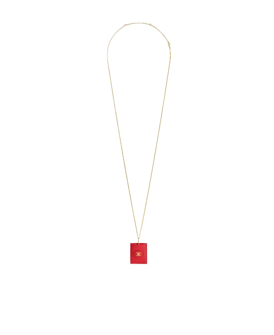 SacrÉS Coeurs Leather Mirror Necklace