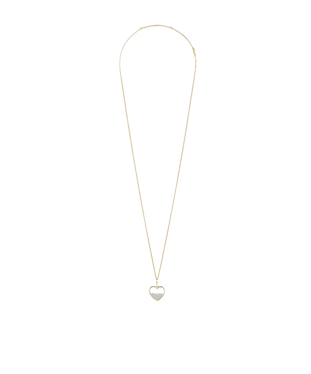 SacrÉS Coeurs Leather Mirror Necklace