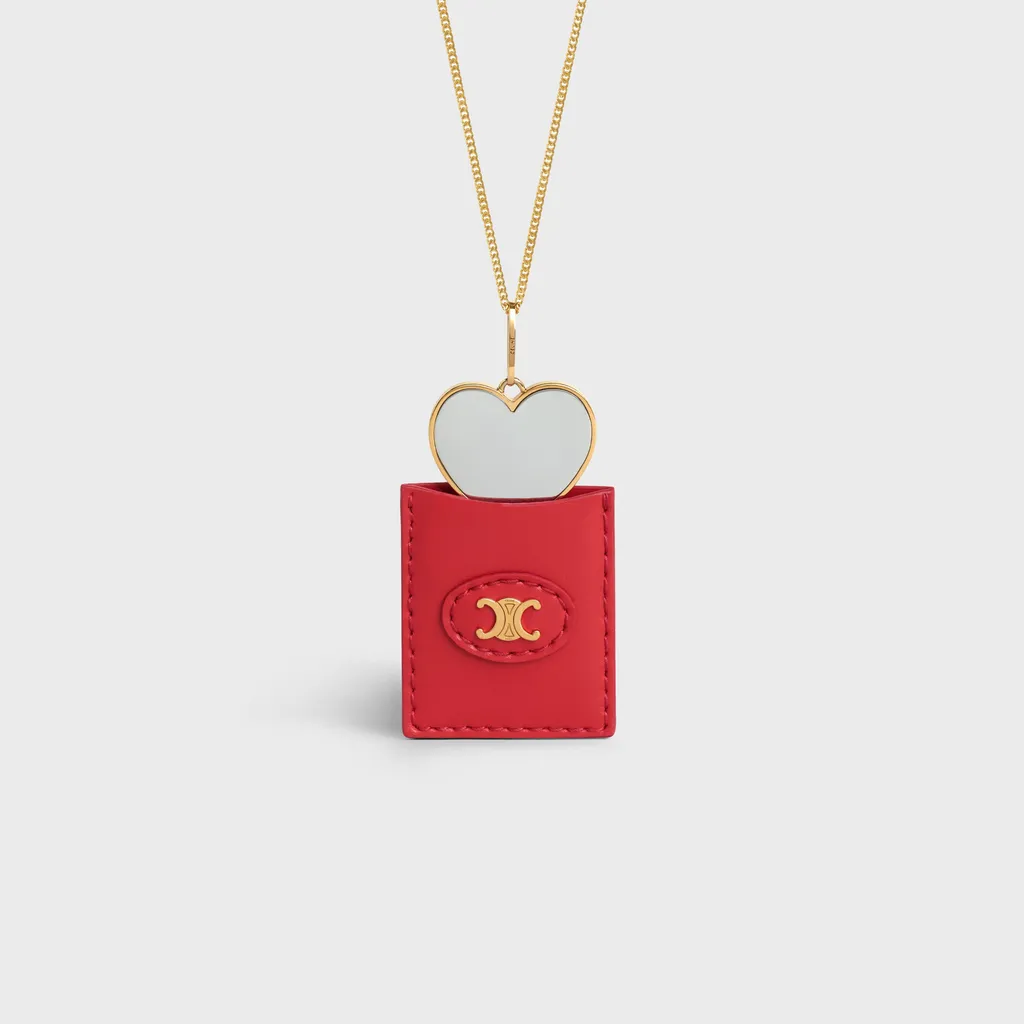 SacrÉS Coeurs Leather Mirror Necklace