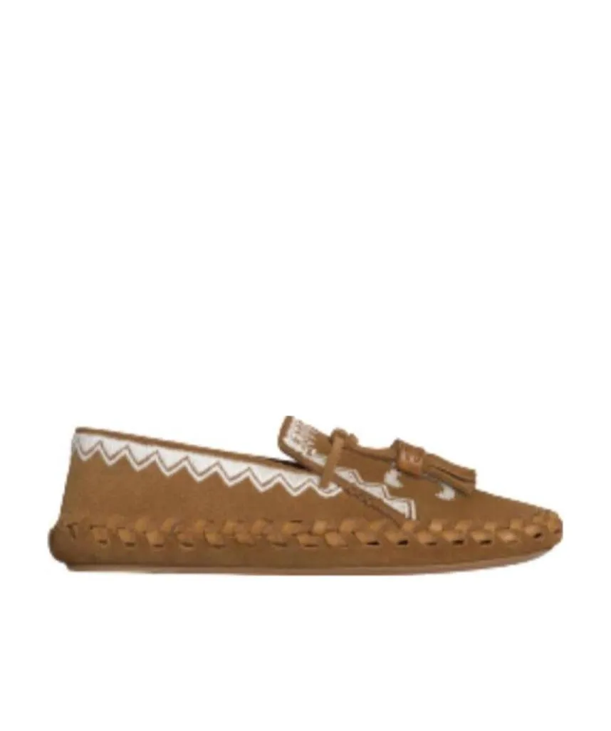 Marlou Flat Slip-On In Suede Calfskin