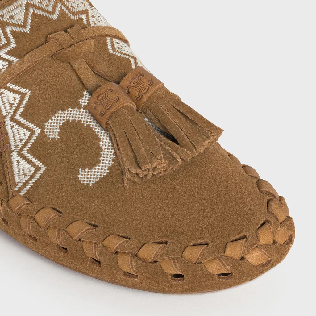 Marlou Flat Slip-On In Suede Calfskin
