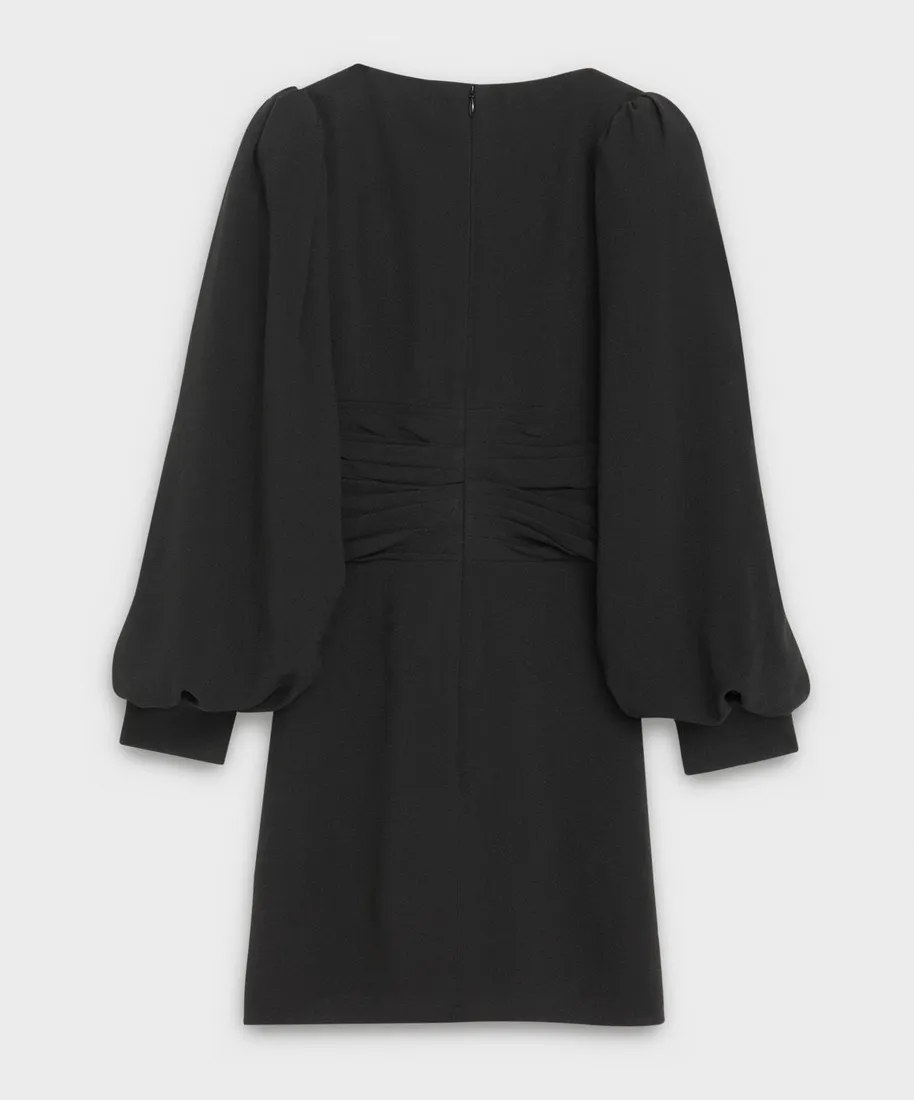 Acetic Acid And Viscose Fiber Knit Dress With Long Sleeves