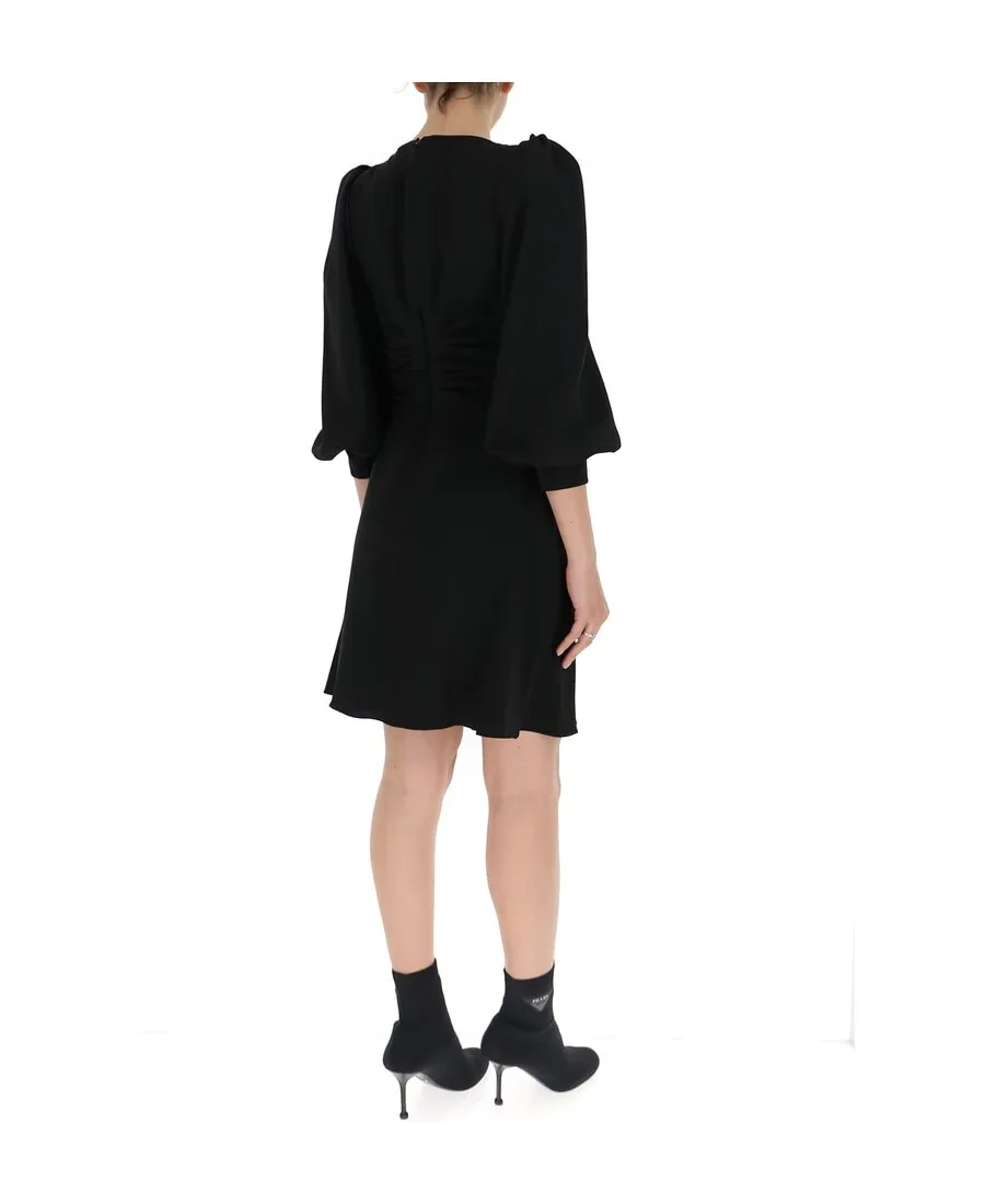 Acetic Acid And Viscose Fiber Knit Dress With Long Sleeves