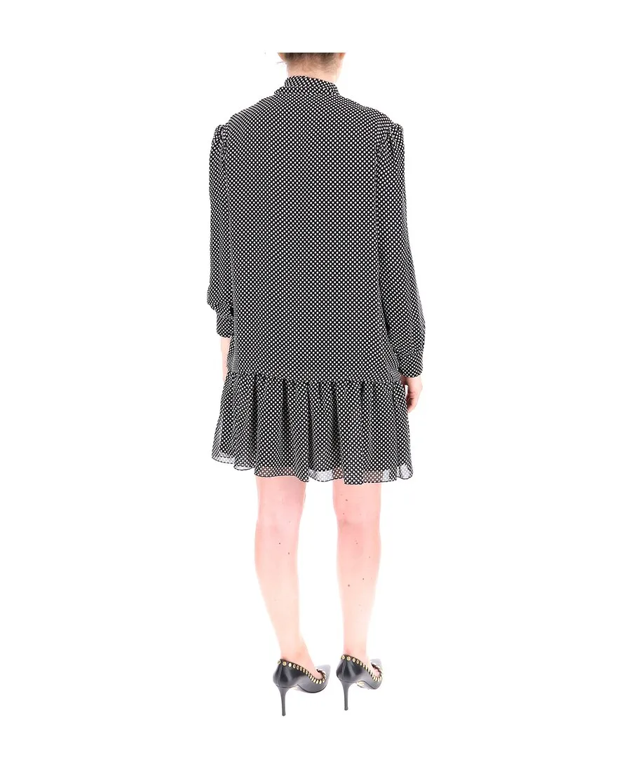 Policy-Dot Printed Silk Dress