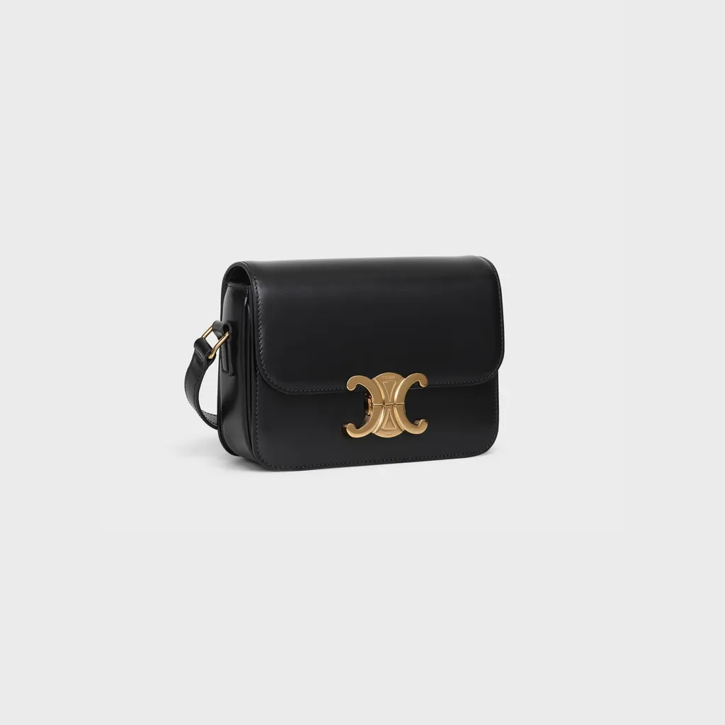 Teen Triomphe Bag In Shiny Calfskin