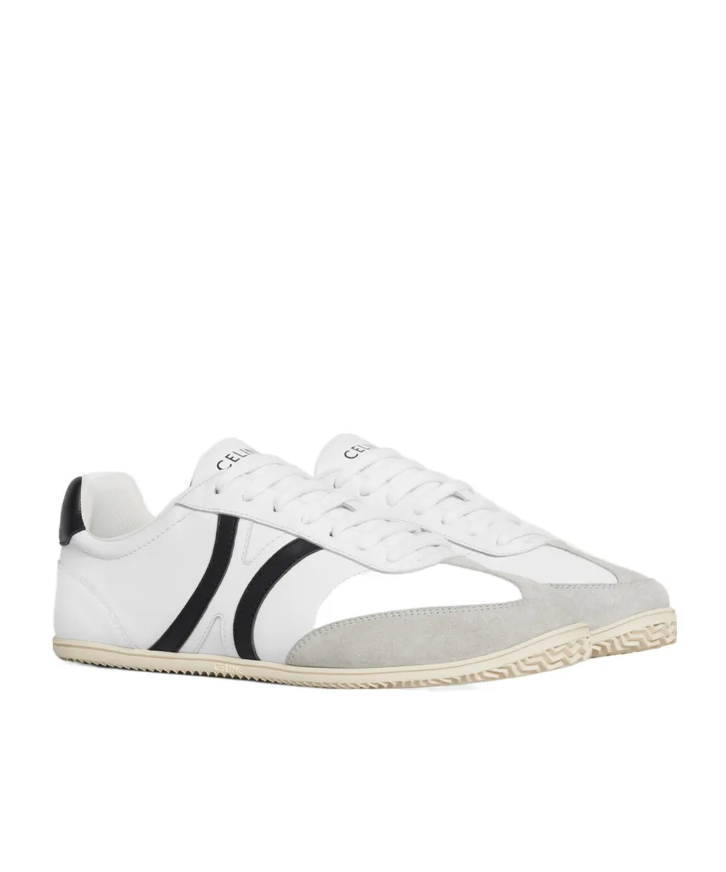 Jogger Low Lace-Up Sneaker In Calfskin & Suede Calfskin