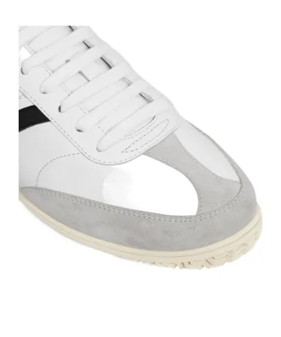 Jogger Low Lace-Up Sneaker In Calfskin & Suede Calfskin