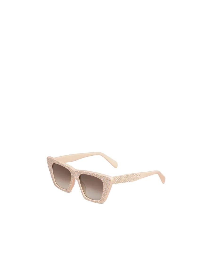 Crystal Cat's Eye Frame Sunglasses