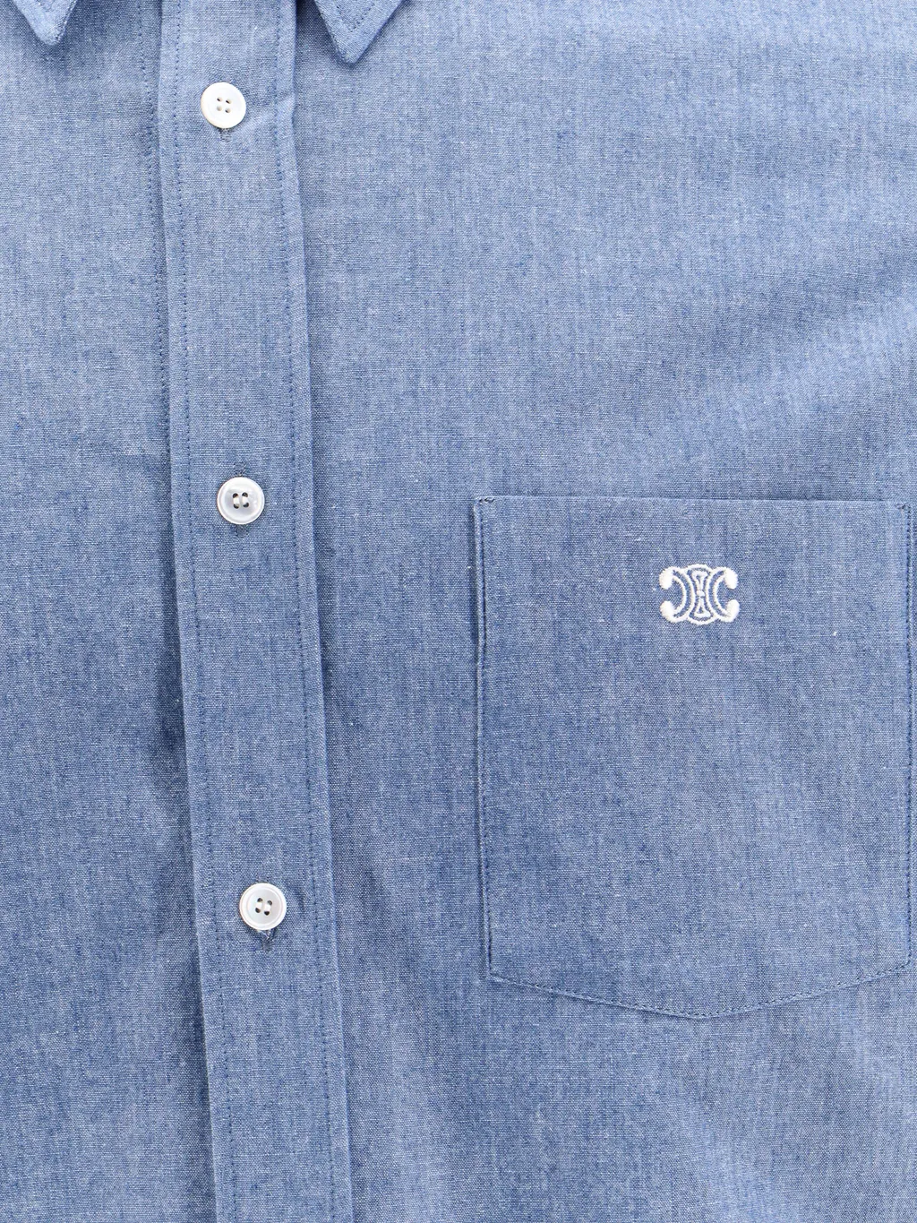 Loose Shirt In Chambray Cotton