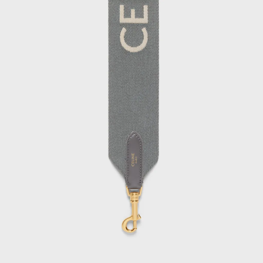 Short Strap In Wool With Celine Jacquard