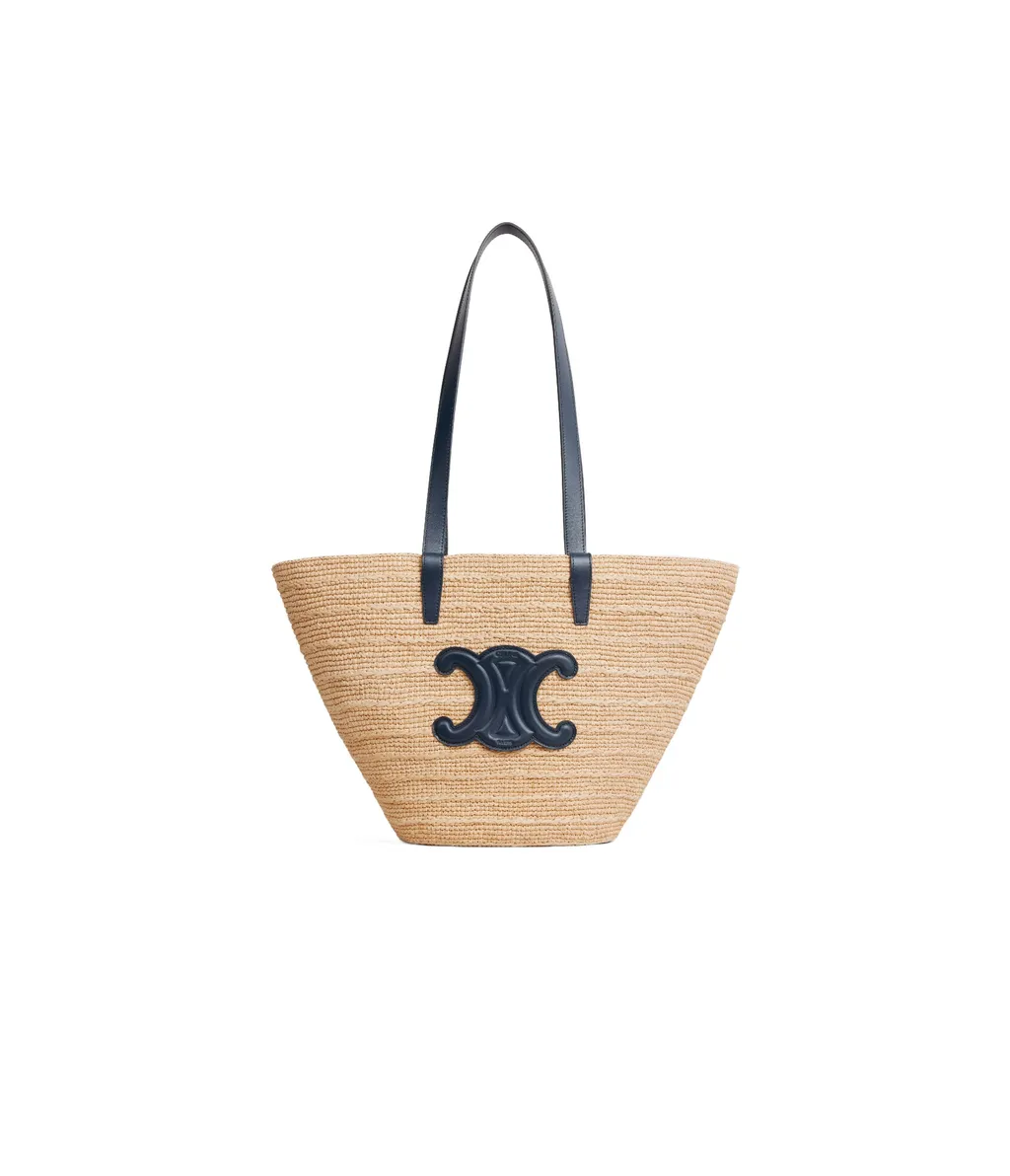 Classic Panier Medium Raffia Tote