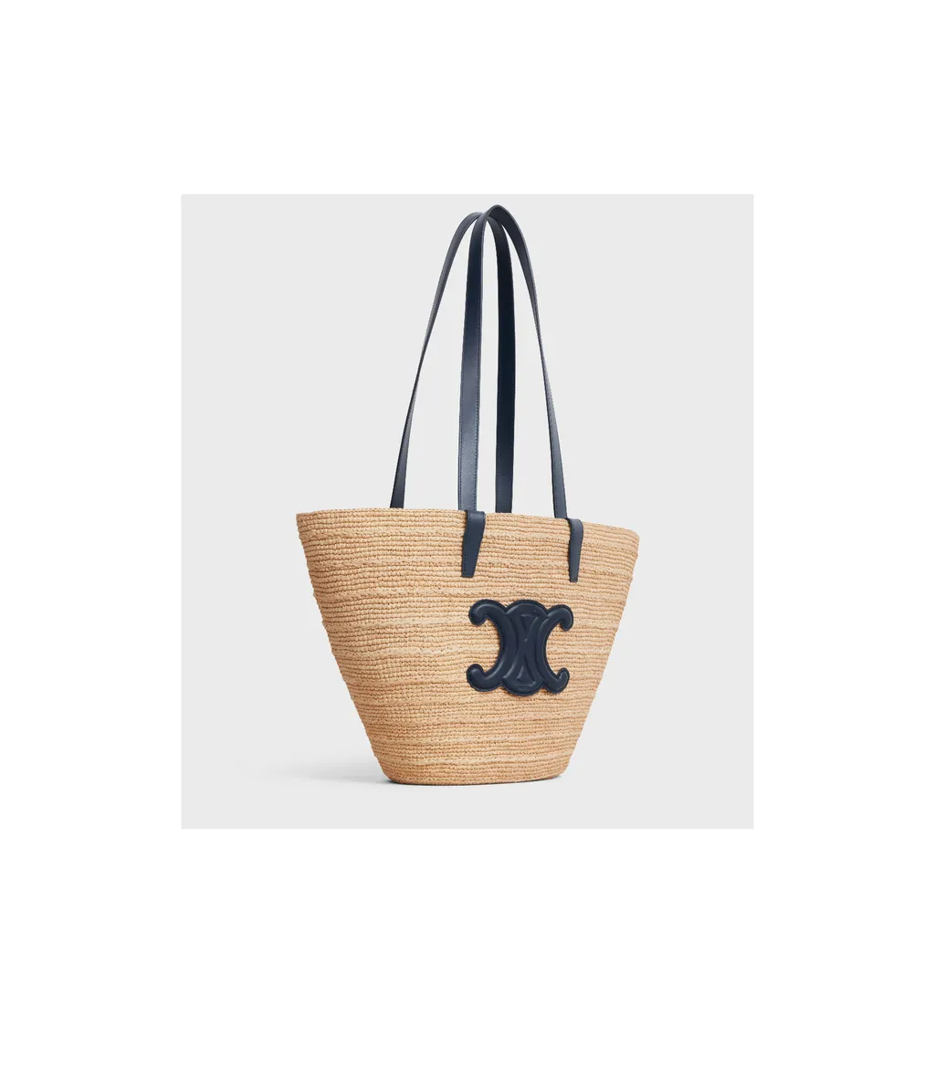 Classic Panier Medium Raffia Tote