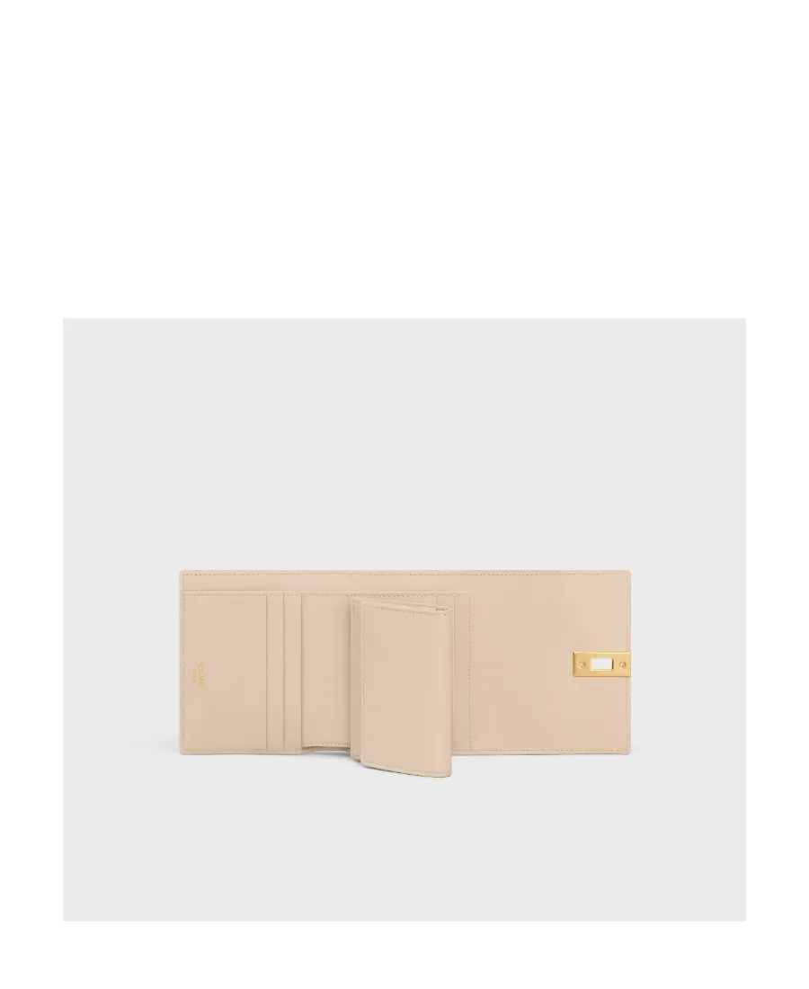 Small Trifold Wallet 16 In Shiny Calfskin