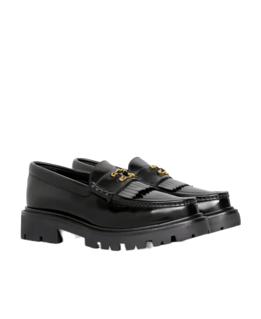 Margaret Loafer With Triomphe Frame In Polished Bull