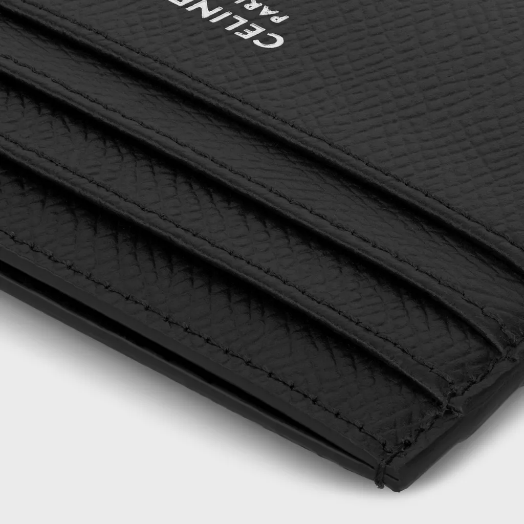 Large Card Holder In Grained Calfskin