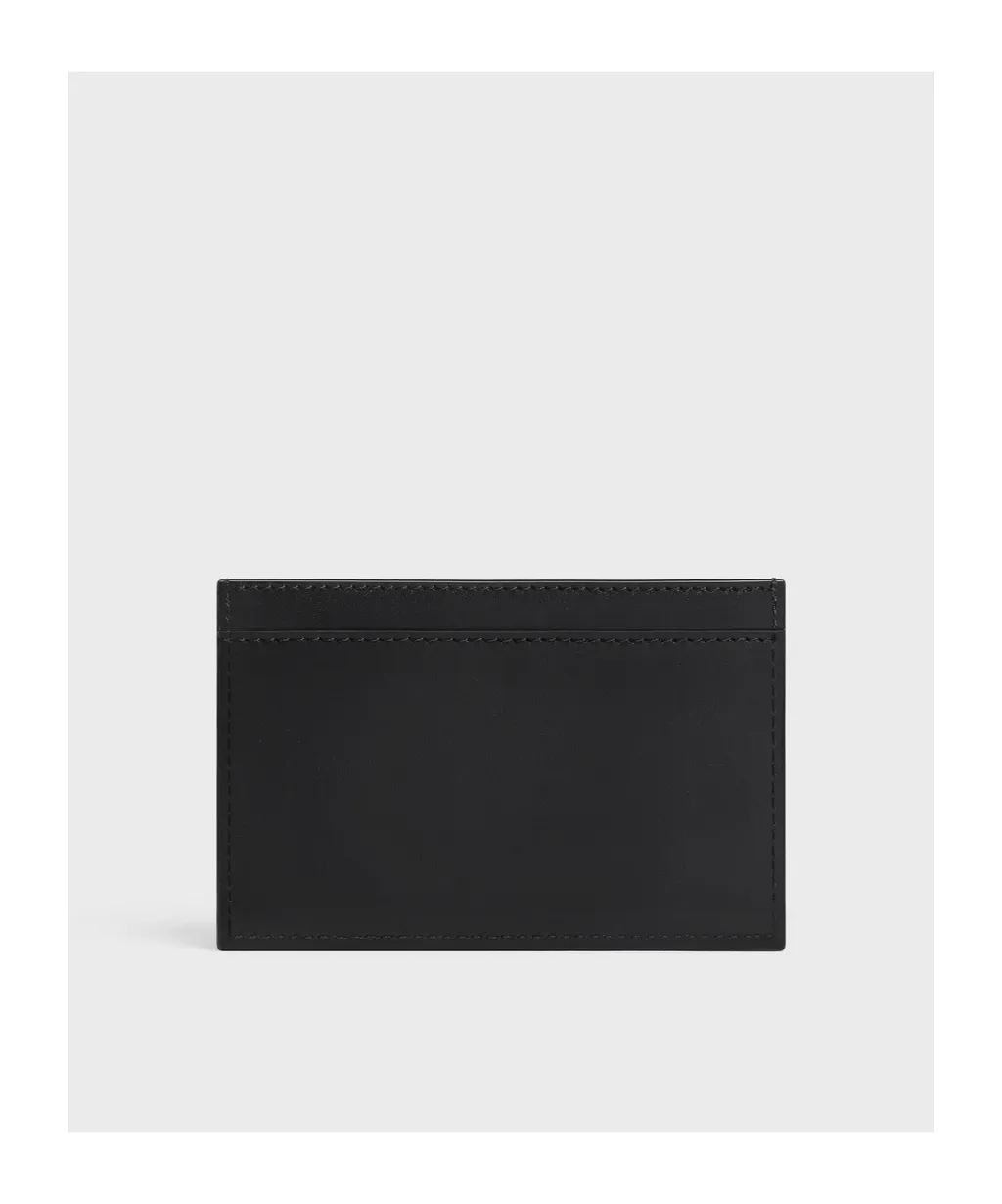 Card Holder In Satinated Calfskin With Triomphe Embossed
