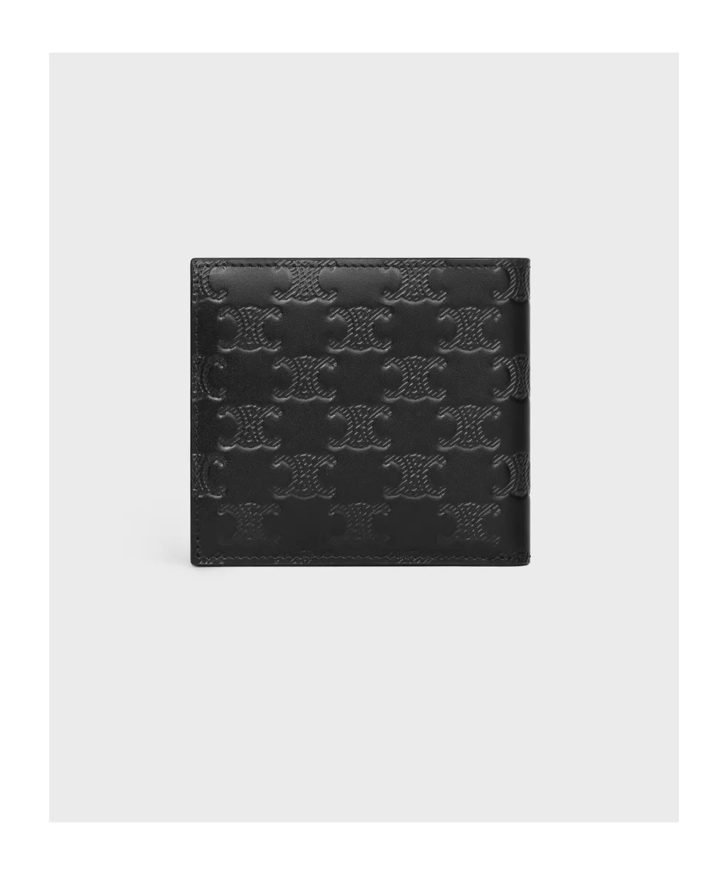 Bi-Fold Wallet In Calfskin With Triomphe Embossed