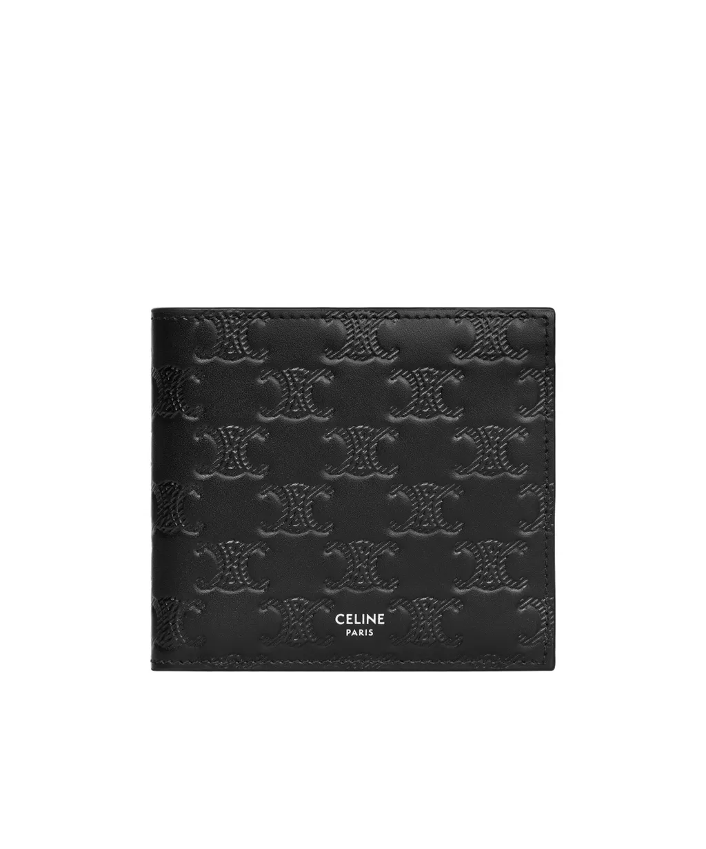Bi-Fold Wallet In Calfskin With Triomphe Embossed