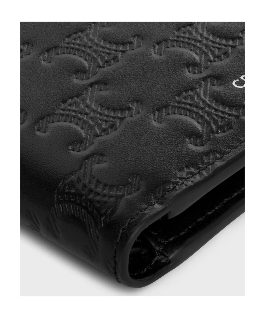 Bi-Fold Wallet In Calfskin With Triomphe Embossed