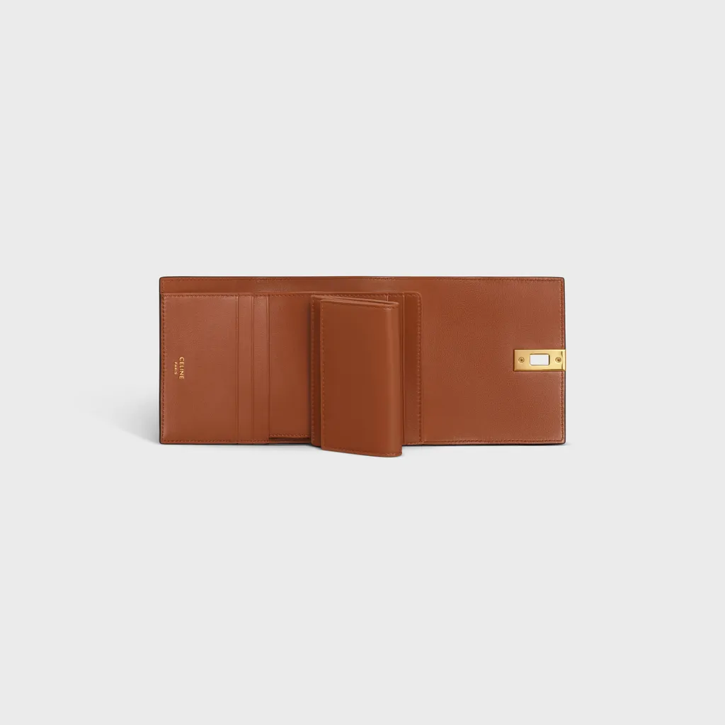 Small Trifold Wallet 16 In Satinated Calfskin
