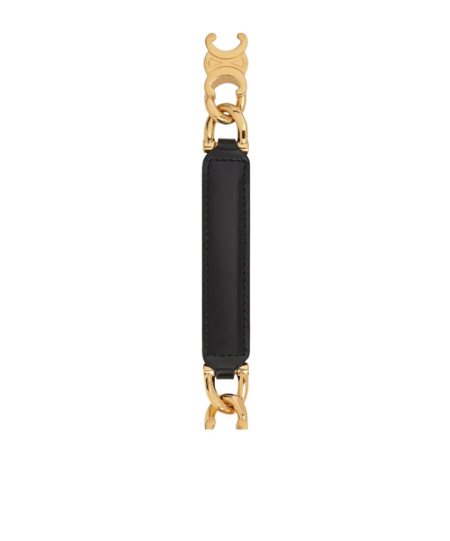 Small Gourmette Triomphe Adjustable Belt In Taurillon Leather