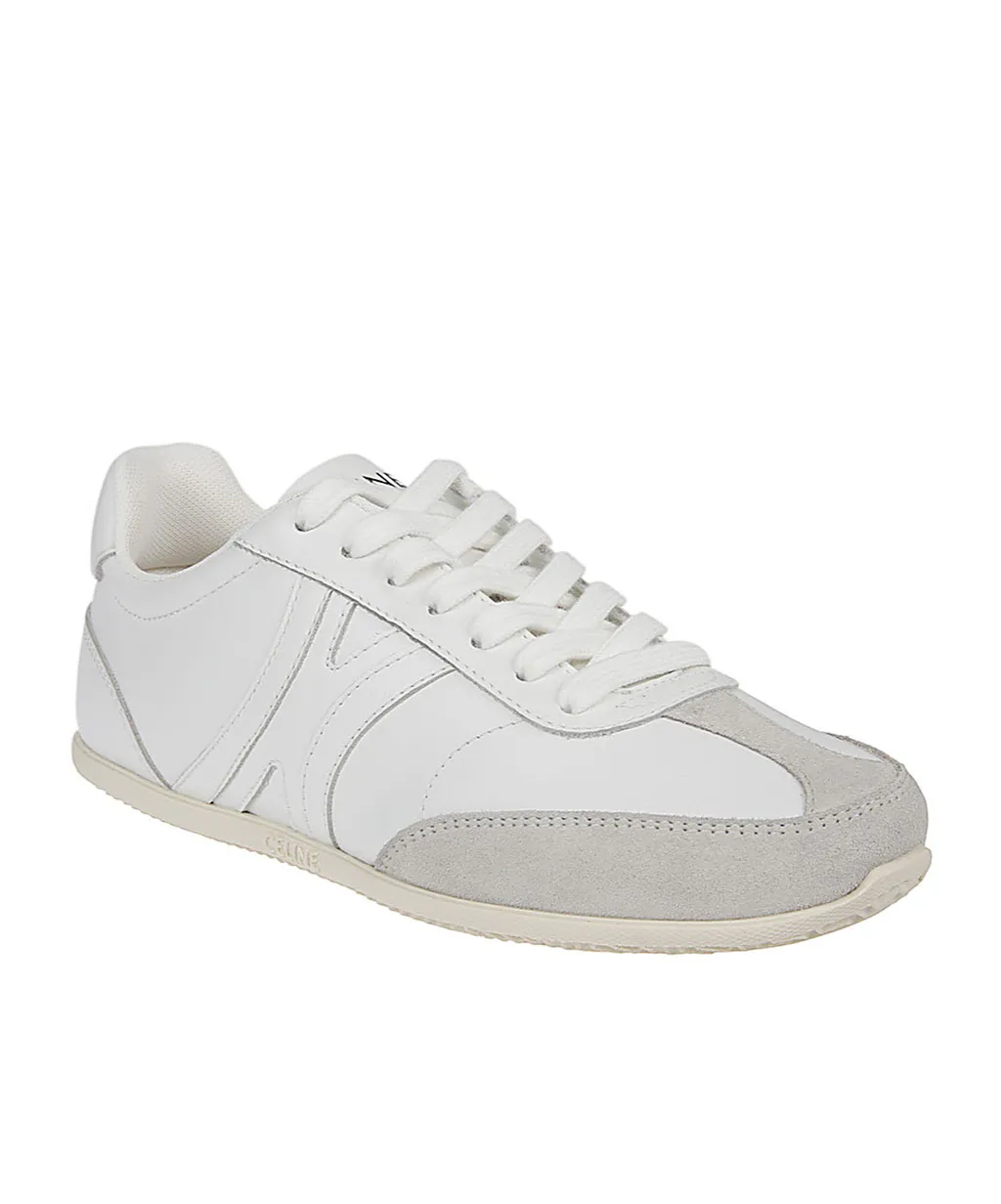 Jogger Low Lace-Up Sneaker In Calfskin & Suede Calfskin