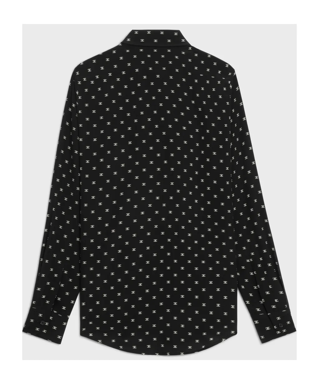 Loose Shirt In Printed Viscose