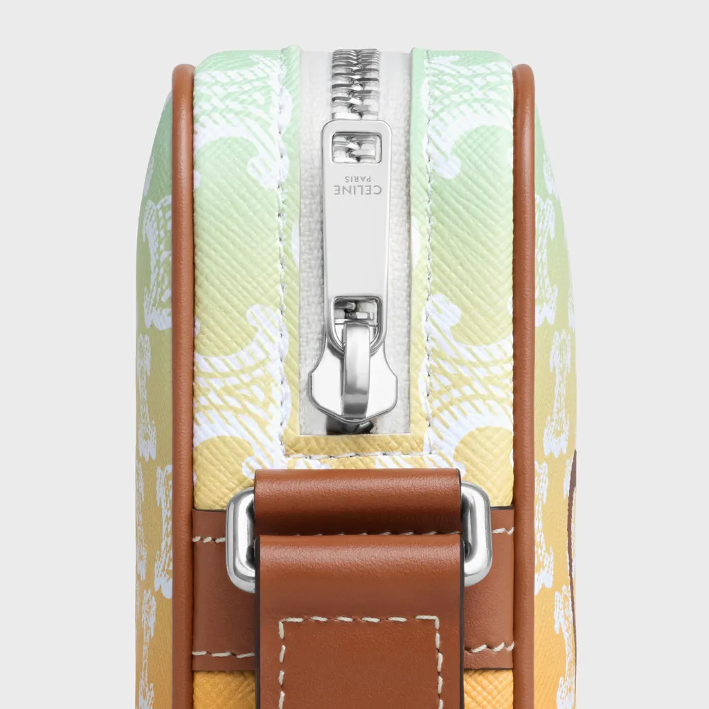 Medium Messenger Bag In Triomphe Canvas Sunset And Calfskin