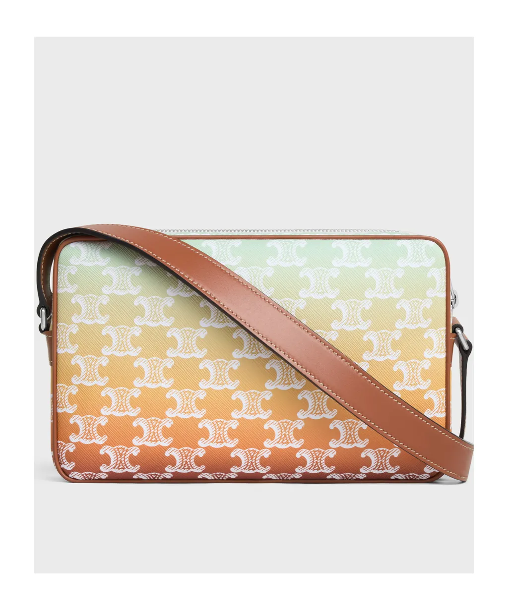 Medium Messenger Bag In Triomphe Canvas Sunset And Calfskin