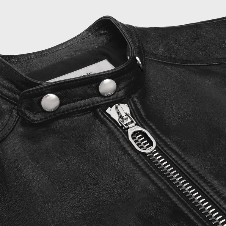 Racer Blouson Jacket In Soft Lambskin