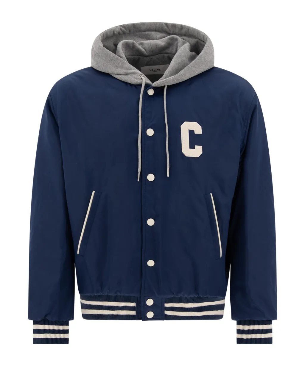 Oversized Hooded Teddy Jacket In Nylon