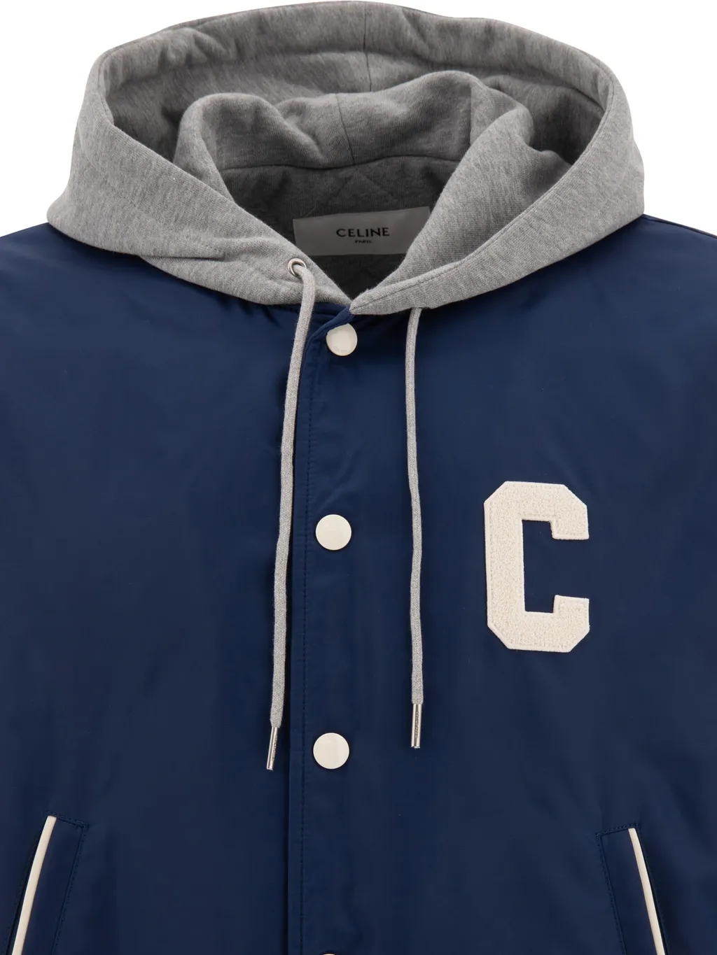Oversized Hooded Teddy Jacket In Nylon